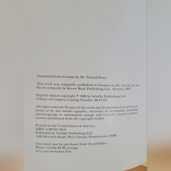 VTG 1988 TPB The History of the Patchwork Quilt by Schnuppe Von Gwinner USED GD - Picture 4 of 6